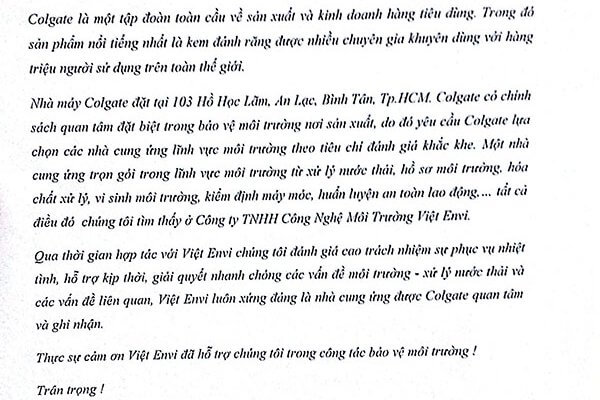 THU DANH GIA COLGATE