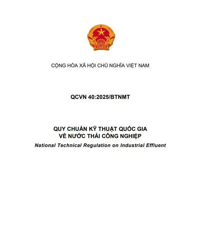 QCVN 40 QUY CHUAN NUOC THAI CONG NGHIEP MOI NHAT NAM 2025