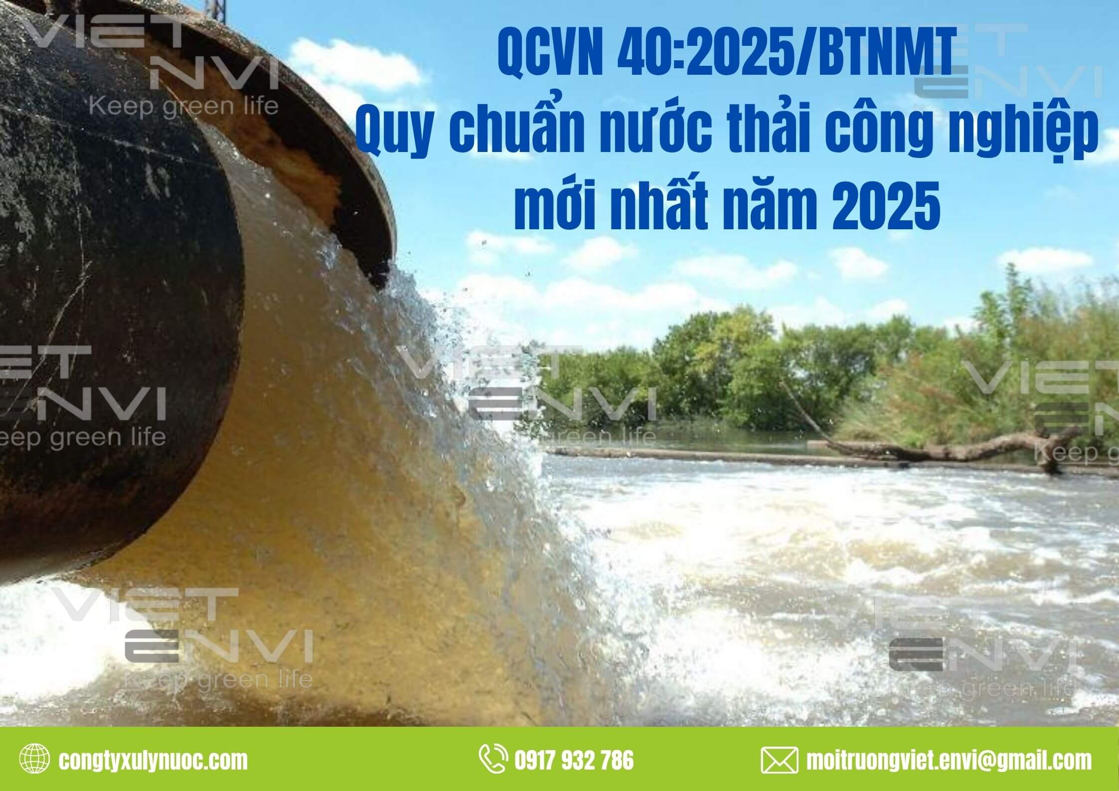 QCVN 40:2025/BTNMT &ndash; Quy chuẩn kỹ thuật quốc gia về nước thải c&ocirc;ng nghiệp mới nhất 2025